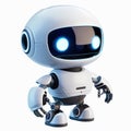 A 3D icon of a tech service AI robot with a white background Royalty Free Stock Photo