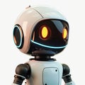 A 3D icon of a tech service AI robot with a white background Royalty Free Stock Photo