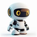 A 3D icon of a tech service AI robot with a white background Royalty Free Stock Photo