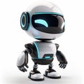 A 3D icon of a tech service AI robot with a white background Royalty Free Stock Photo