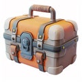 A 3D icon of a tool chest with a white background Royalty Free Stock Photo