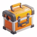 A 3D icon of a tool chest with a white background Royalty Free Stock Photo