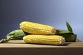 A couple of corn with detached husk Royalty Free Stock Photo