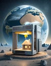 3D-printing a house on the moon