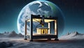 3D-printing a house on the moon