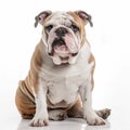 Bulldog with a wrinkly face