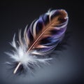 Feather on Snowflake, Made with Generative AI Royalty Free Stock Photo