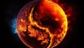 Inferno Planet: A Fiery Apocalypse Devours the Earth, Made with Generative AI