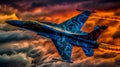 Fighter Jet in Action, Made with Generative AI