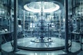 Premium High-Resolution Futuristic Command Center with Immersive Interactive Technology