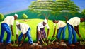 Growing Roots: African Men Cultivating a New Beginning, Made with Generative AI