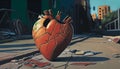 Broken Heart on the Street, Made with Generative AI