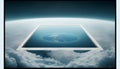 Illusionary Horizon of the Flat Earth, Made with Generative AI Royalty Free Stock Photo