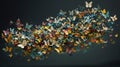 Butterfly Frenzy, Made with Generative AI