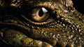 Fierce Crocodile Eyes, Made with Generative AI Royalty Free Stock Photo