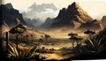 Primordial Canvas: A Prehistoric Earth, Made with Generative AI
