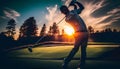 Focused Golfer on Green, Made with Generative AI Royalty Free Stock Photo