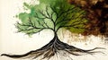 A Tree\'s Journey to the Earth: A Symbol of Growth and Renewal, Made with Generative AI