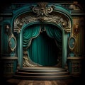 Vintage Theater Stage Bursting with Life, Made with Generative AI