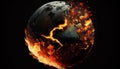 World Ablaze: Devastating Fire Engulfs the Globe, Made with Generative AI