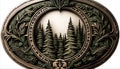 Serene Forest Emblem, Made with Generative AI