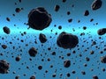 Asteroid Field: A Cosmic Dance of Space Rocks Royalty Free Stock Photo