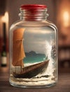 Ai generated image a dream in a bottle