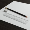 AI-Generated Image: Elegant Pens and Pencils for Writing and Creativity Royalty Free Stock Photo