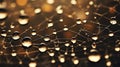 Enchanting Macro A Rain-soaked Cobweb with Glistening Droplets AI generated