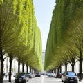 AI generated image - european city green mobility