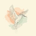 Aerial Majesty - Kingfisher In Flight - AI-generated