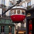 AI generated image - fantasy red cable car