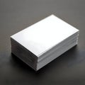 AI-Generated Stack of Blank White Business Cards Royalty Free Stock Photo