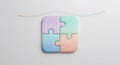 Pastel Puzzle Pieces: A Creative Solution for Business and Design Success Royalty Free Stock Photo