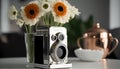 Retro Camera Vase, Made with Generative AI Royalty Free Stock Photo