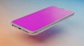 Pink smartphone on gradient background Royalty Free Stock Photo