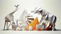 Whimsical Origami Corner, Made with Generative AI