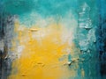 Oil Paint background canvas - cyan blue yellow Royalty Free Stock Photo