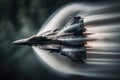 fighter jet overcomes supersonic Royalty Free Stock Photo