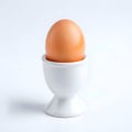 AI-Generated Image: Brown Egg in a White Egg Cup Royalty Free Stock Photo