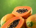 Fresh sliced papaya