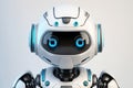 Friendly chat bot close up portrait isolated