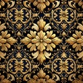 Gilded Ornamental Patterns background, design seamless pattern