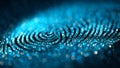 AI Generated Image of Glowing Blue Fingerprint with Bokeh Effect ai generated (ai generated) Royalty Free Stock Photo
