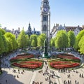 AI generated image of a green city central square