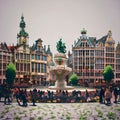 AI generated image of a green city central square