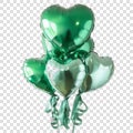 Green heart shaped foil balloon for party Royalty Free Stock Photo