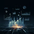 AI-Generated Image: Growth Chart Depicting Business Success Royalty Free Stock Photo
