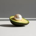 Clean luxury avocado pearl concept with calm neutral tones Royalty Free Stock Photo