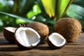 Coconut milk is important ingredient in cooking Royalty Free Stock Photo